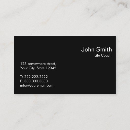 Life Coach Lens Flare QR Code Visitekaartje (Achterkant)