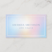 Life Coach Licht Zachte Gradient QR Code Visitekaartje (Voorkant)