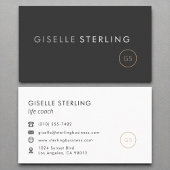 Life Coach Luxe Zwart Elegant Modern Visitekaartje