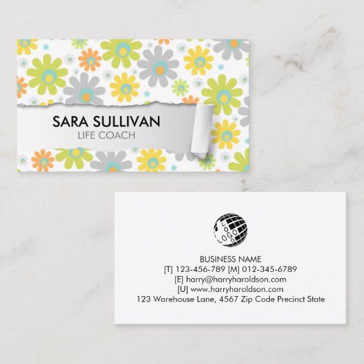 Life Coach Mentor Persoonlijke Hulp Visitekaartje (Voorkant / Achterkant)