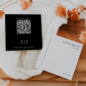 Life Coach Minimalist Zwart Wit QR Code Vierkante Visitekaartje