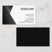 Life Coach Modern Black & White Visitekaartje (Voorkant / Achterkant)