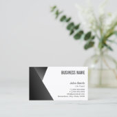 Life Coach Modern Black & White Visitekaartje (Staand voorkant)