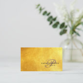Life Coach Personal Services Elegante gouden textu Visitekaartje (Staand voorkant)