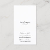 Life Coach Persoonlijke Diensten Gold Edge Elegant Visitekaartje (Achterkant)