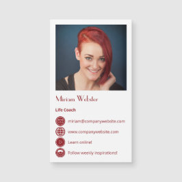 Life Coach Professional Networking Kaart Magnet