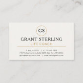 Life Coach Professional White Gold Visitekaartje (Voorkant)