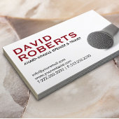 Life Coach Public Speaker Bold Text & Microphone Visitekaartje