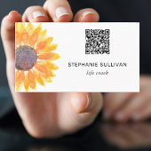 Life Coach QR Code Botanical Visitekaartje