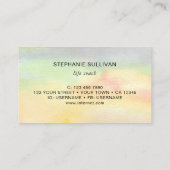 Life Coach QR Code Botanische Waterverf Visitekaartje (Achterkant)