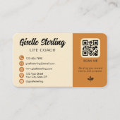 Life Coach QR Code Foto Visitekaartje (Voorkant)