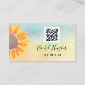Life Coach QR Code Kleurig Visitekaartje (Voorkant)