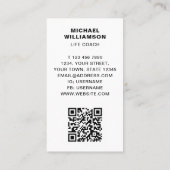Life Coach QR-code Visitekaartje (Achterkant)