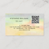 Life Coach QR Code Waterverf Visitekaartje (Achterkant)