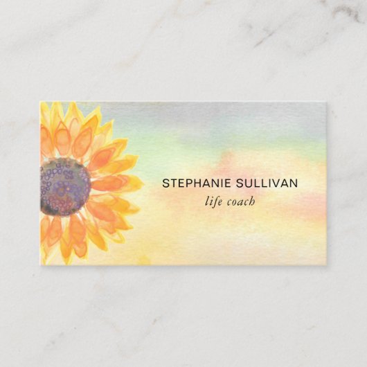 Life Coach QR Code Waterverf Visitekaartje (Voorkant)