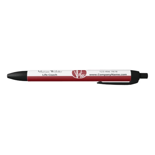 Life Coach Small Business Marketing Promotion Bl Zwarte Inkt Pen (Bodem)