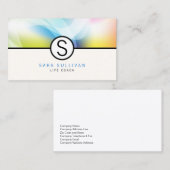 Life Coach SpecialSkills Monogram KleurrijkAbstrac Visitekaartje (Voorkant / Achterkant)
