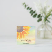 Life Coach Sunflower Colorful Visitekaartje (Staand voorkant)