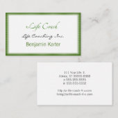 Life Coach Text Swash Advieskaart (Voorkant / Achterkant)