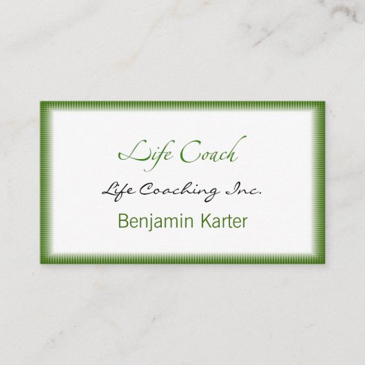 Life Coach Text Swash Advieskaart (Voorkant)