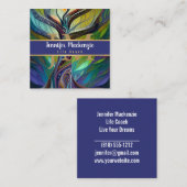 Life Coach Therapeut Rainbow Tree of Life Vierkante Visitekaartje (Voorkant / Achterkant)