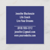 Life Coach Therapeut Rainbow Tree of Life Vierkante Visitekaartje (Achterkant)