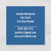 Life Coach Therapeut Rainbow Tree of Life Vierkante Visitekaartje (Achterkant)