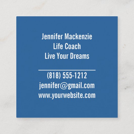 Life Coach Therapeut Rainbow Tree of Life Vierkante Visitekaartje (Achterkant)