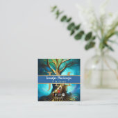 Life Coach Therapeut Rainbow Tree of Life Vierkante Visitekaartje (Staand voorkant)