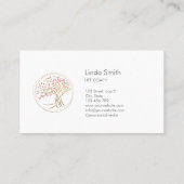 Life Coach Therapist Spa Wellness Cosmetic Tree Visitekaartje (Achterkant)