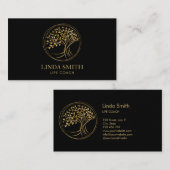 Life Coach Therapist Spa Wellness Cosmetics Tree B Visitekaartje (Voorkant / Achterkant)