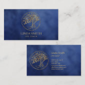 Life Coach Therapist Spa Wellness Cosmetics Tree B Visitekaartje (Voorkant / Achterkant)
