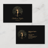 life coach tree of life therapeut genezer wellness visitekaartje (Voorkant / Achterkant)