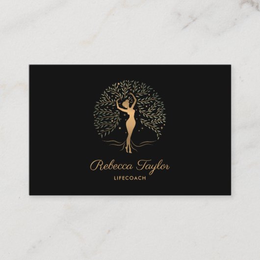 life coach tree of life therapeut genezer wellness visitekaartje (Voorkant)