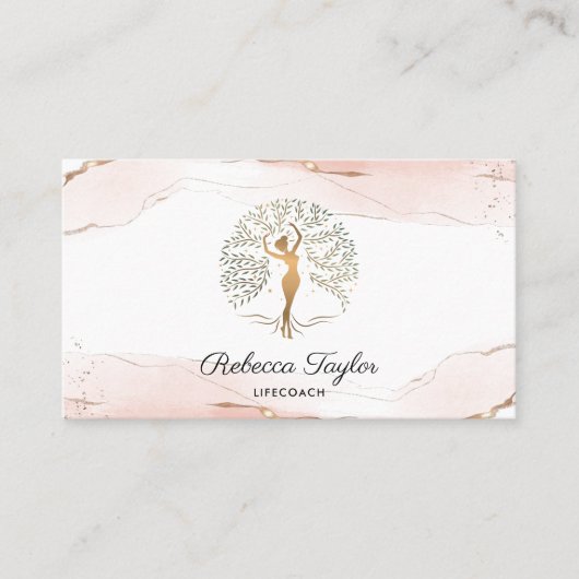 life coach tree of life therapeut genezer wellness visitekaartje (Voorkant)