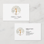 life coach tree of life therapeut genezer wellness visitekaartje (Voorkant / Achterkant)