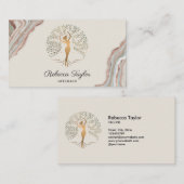 life coach tree of life therapeut genezer wellness visitekaartje (Voorkant / Achterkant)