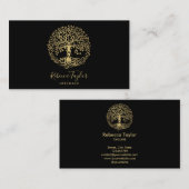 life coach tree of life therapeut yoga genezer bus visitekaartje (Voorkant / Achterkant)