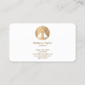 life coach tree of life therapeut yoga genezer bus visitekaartje (Achterkant)