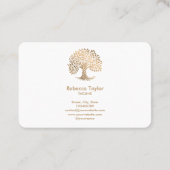 life coach tree of life therapeut yoga genezer bus visitekaartje (Achterkant)