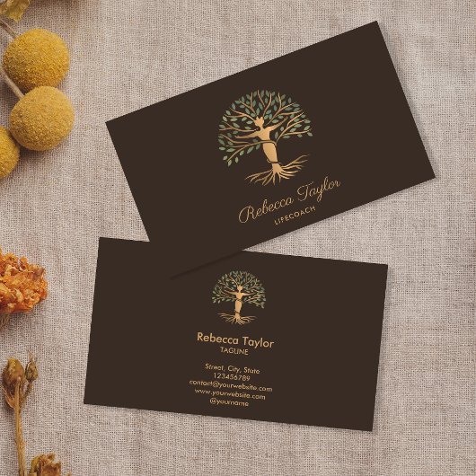 life coach tree of life therapeut yoga genezer visitekaartje