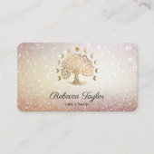 life coach tree of life therapeut yoga moon fascis visitekaartje (Voorkant)