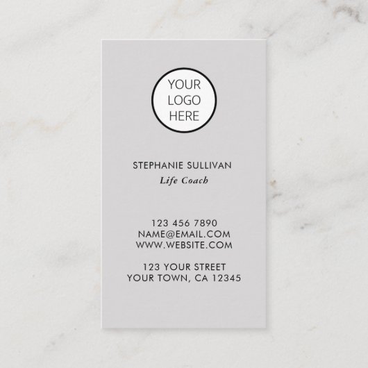 Life Coach Uw Logo Tree of Life Visitekaartje (Achterkant)