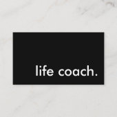 Life Coach. Visitekaartje (Voorkant)