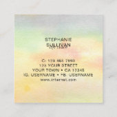 Life Coach Waterverf Vierkante Visitekaartje (Achterkant)