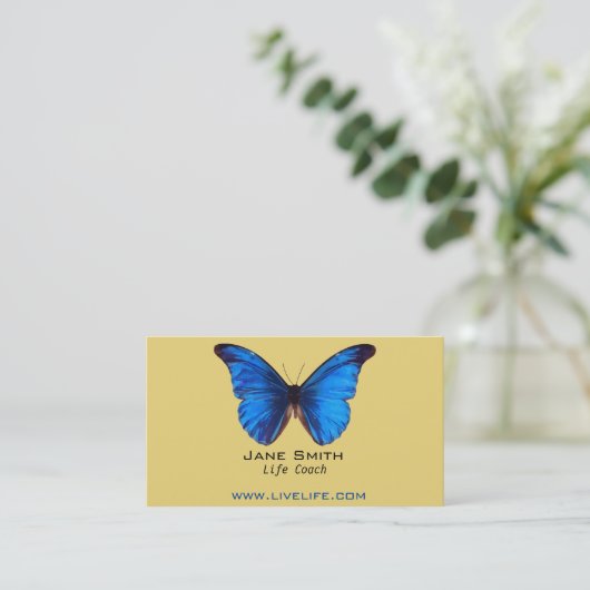 Life Coach wellend vlinderfreelance Visitekaartje (Staand voorkant)