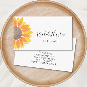 Life Coach Yellow Sunflower Visitekaartje