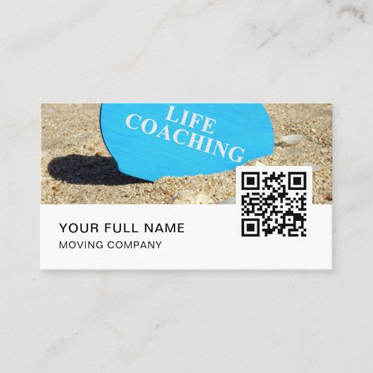 Life Coaching QR Code Logo Social Media Visitekaartje (Voorkant)