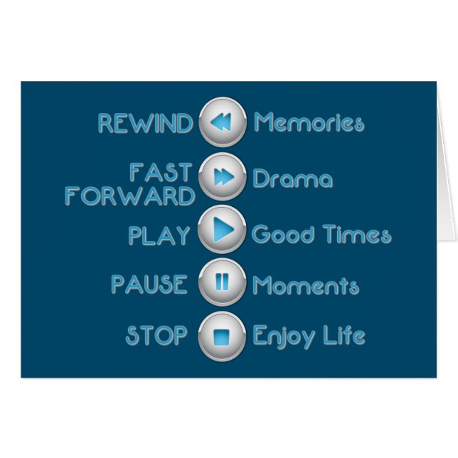 Life Control Button Card (Voorkant Horizontaal)