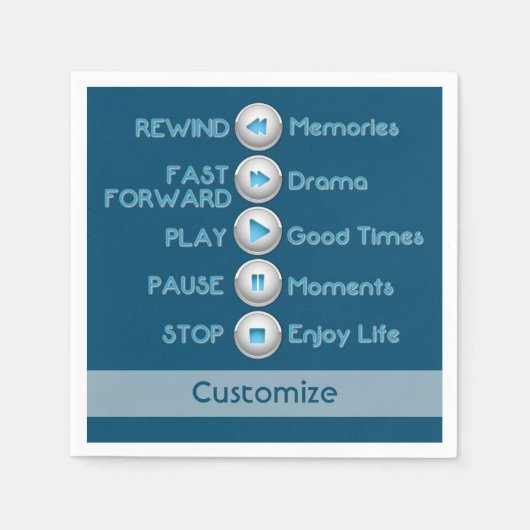 Life Control Buttonnen Napkins Servet (Voorkant)